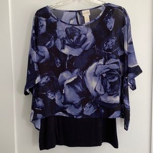 Chico’s blouse over tank